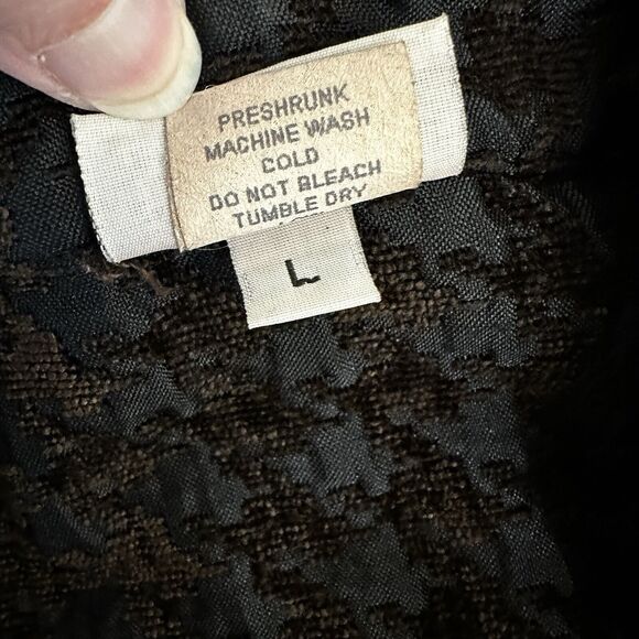 Habitat Brown Houndstooth Swing Jacket size Large Womens - Picture 8 of 8